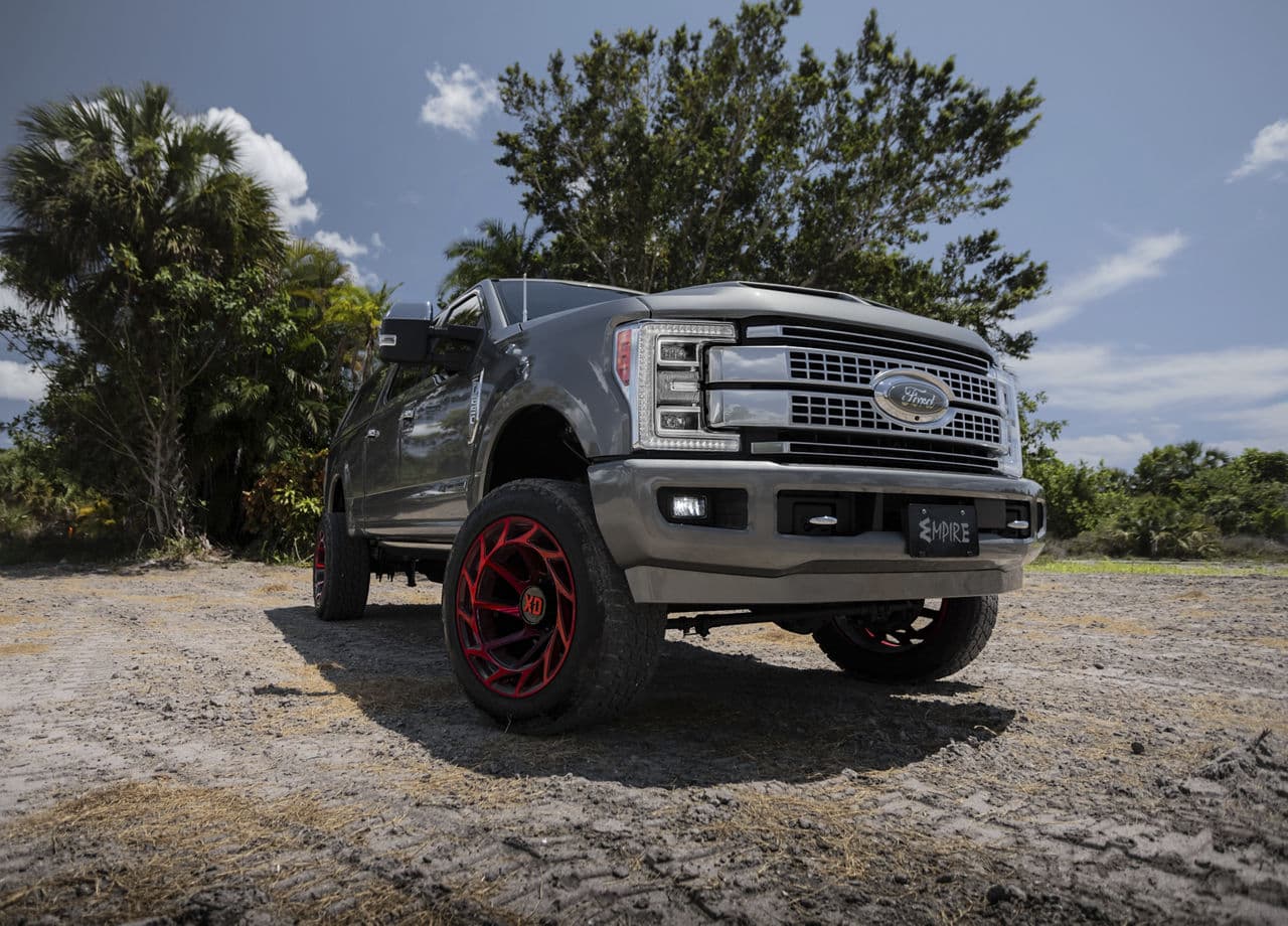 Interior of 2021 Ford F250 with truck suv wheels