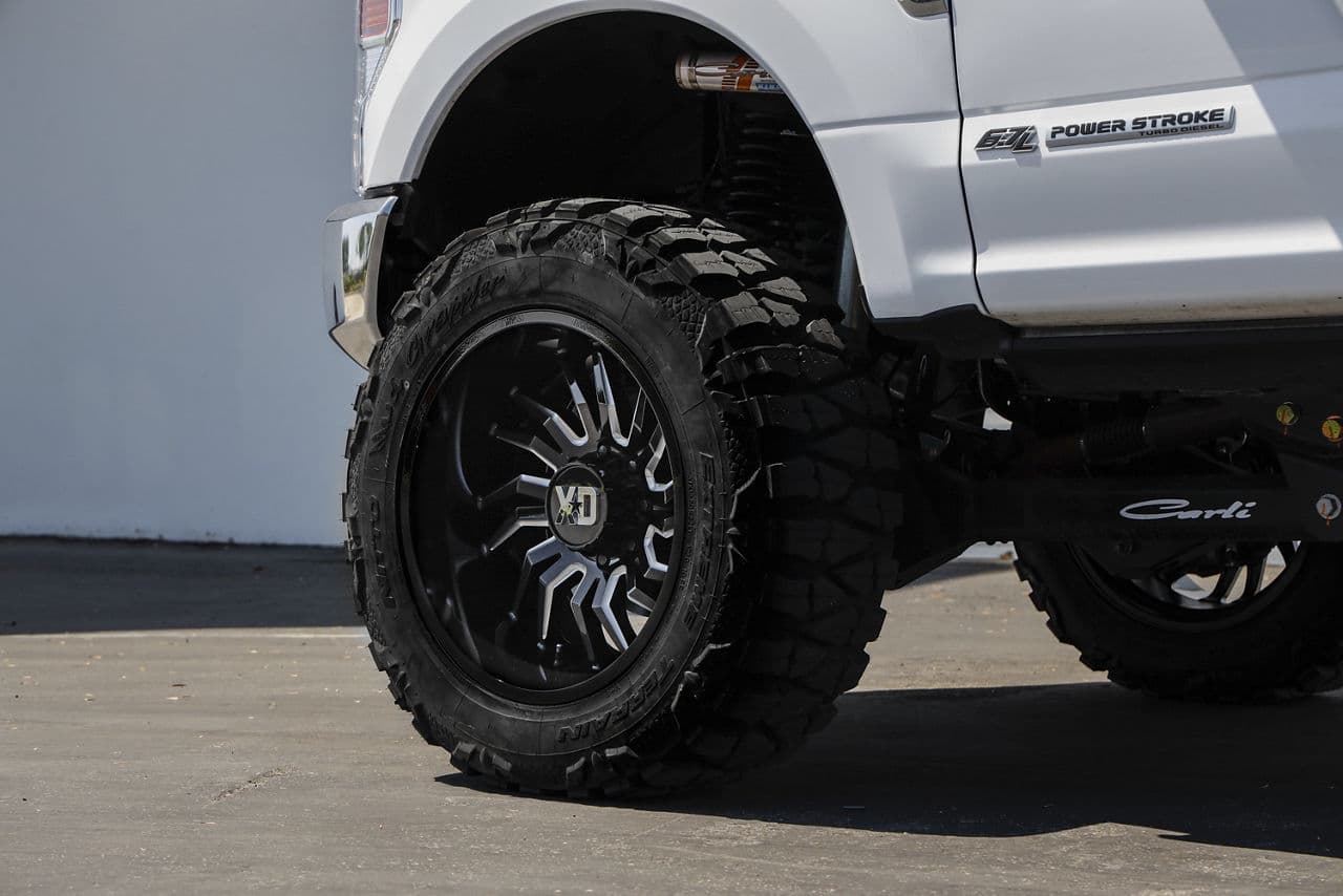 Detail view of 2021 Ford F250 with truck suv wheels