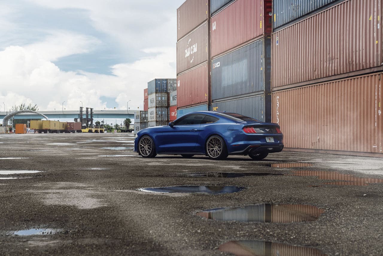 Interior of 2021 Ford Mustang with vehicle wraps