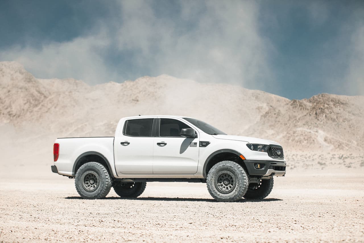 Front view of 2021 Ford Ranger with wheels