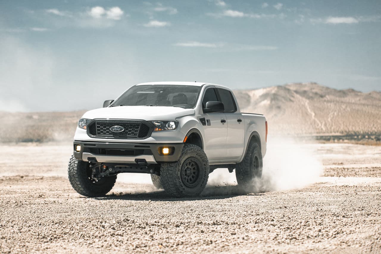 Side profile of 2021 Ford Ranger with wheels