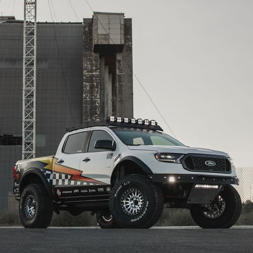Interior of 2021 Ford Ranger with wheels