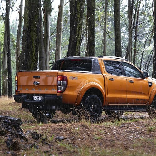 Detail view of 2021 Ford Ranger with wheels