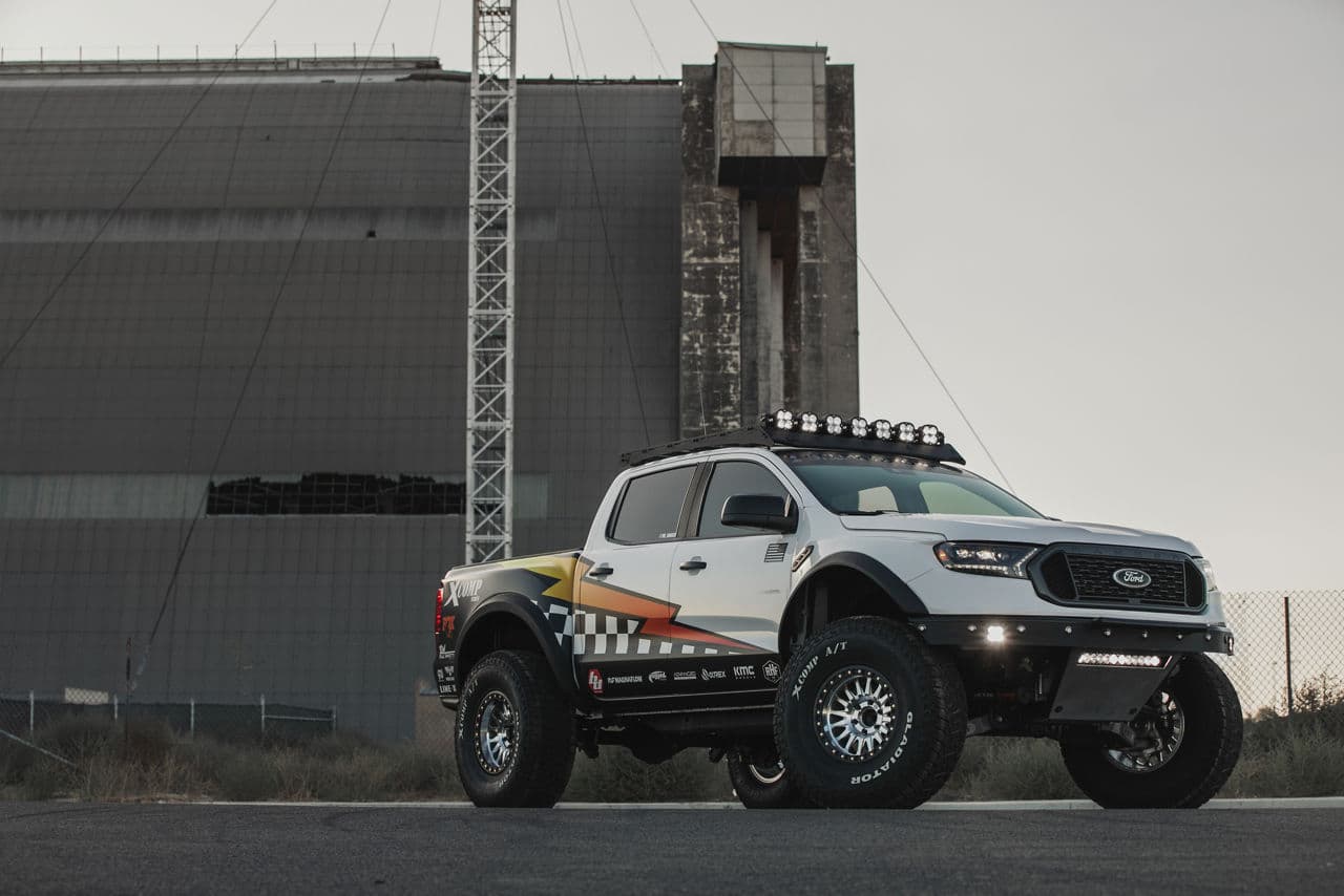 Front view of 2021 Ford Ranger with wheels