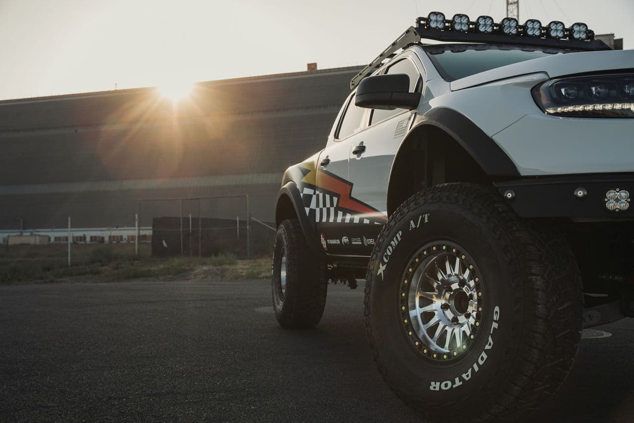 Side profile of 2021 Ford Ranger with wheels