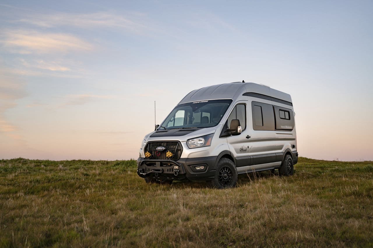 Detail view of 2021 Ford Transit with wheels