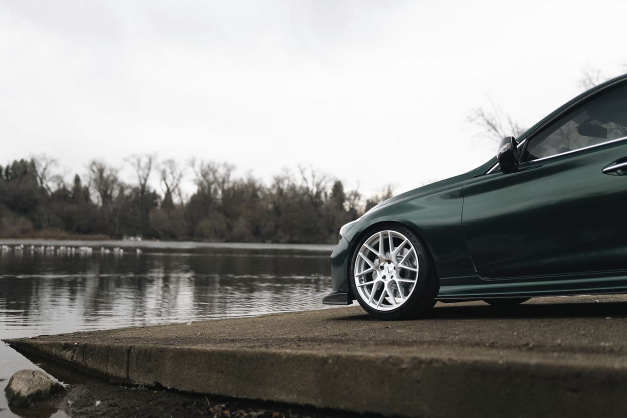 Rear view of 2021 Infiniti Q50 with wheels