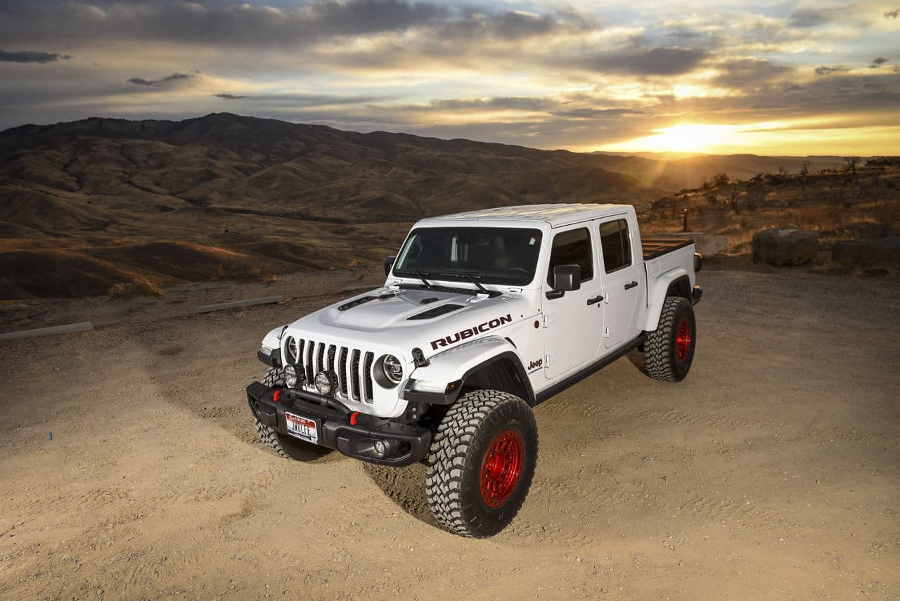 Interior of 2021 Jeep Gladiator with vehicle wraps