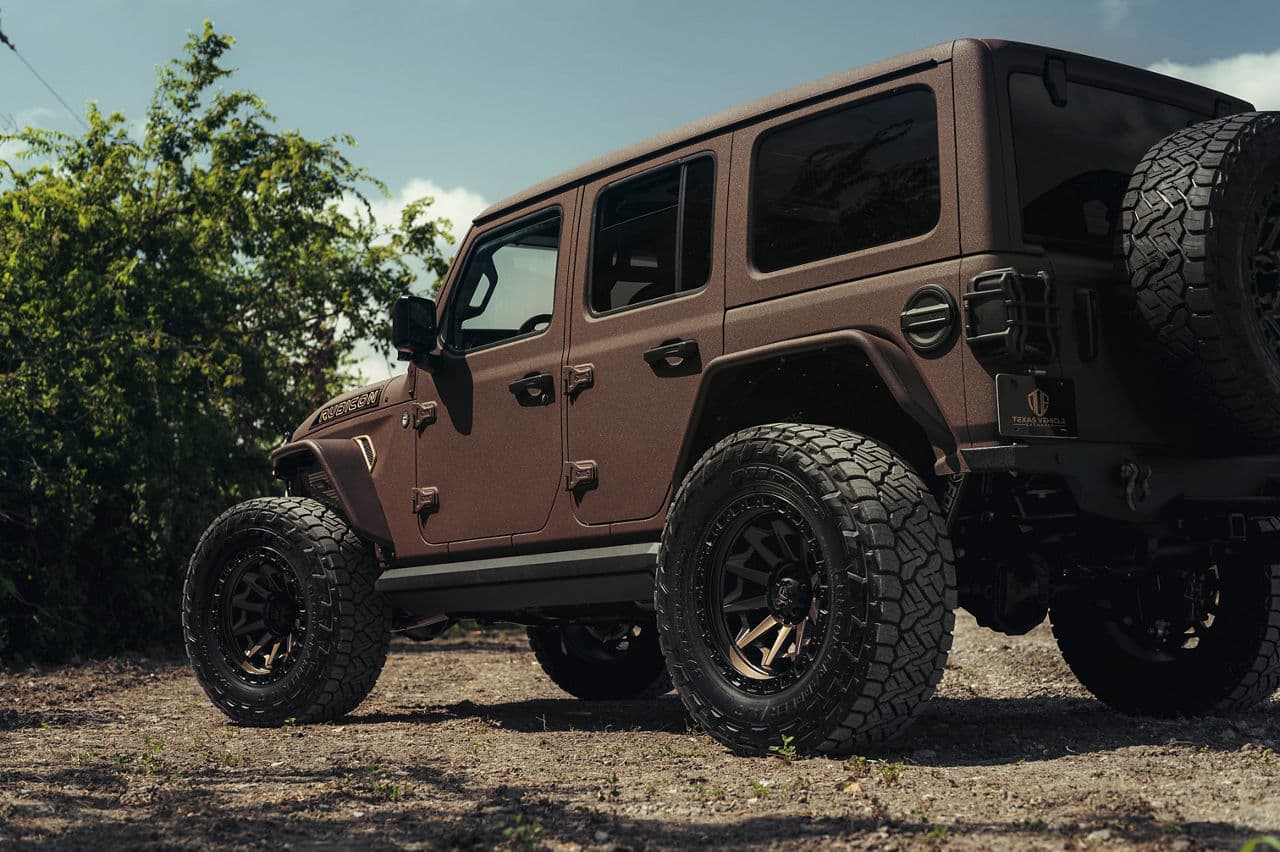 Interior of 2021 Jeep Wrangler Unlimited Rubicon with wheels