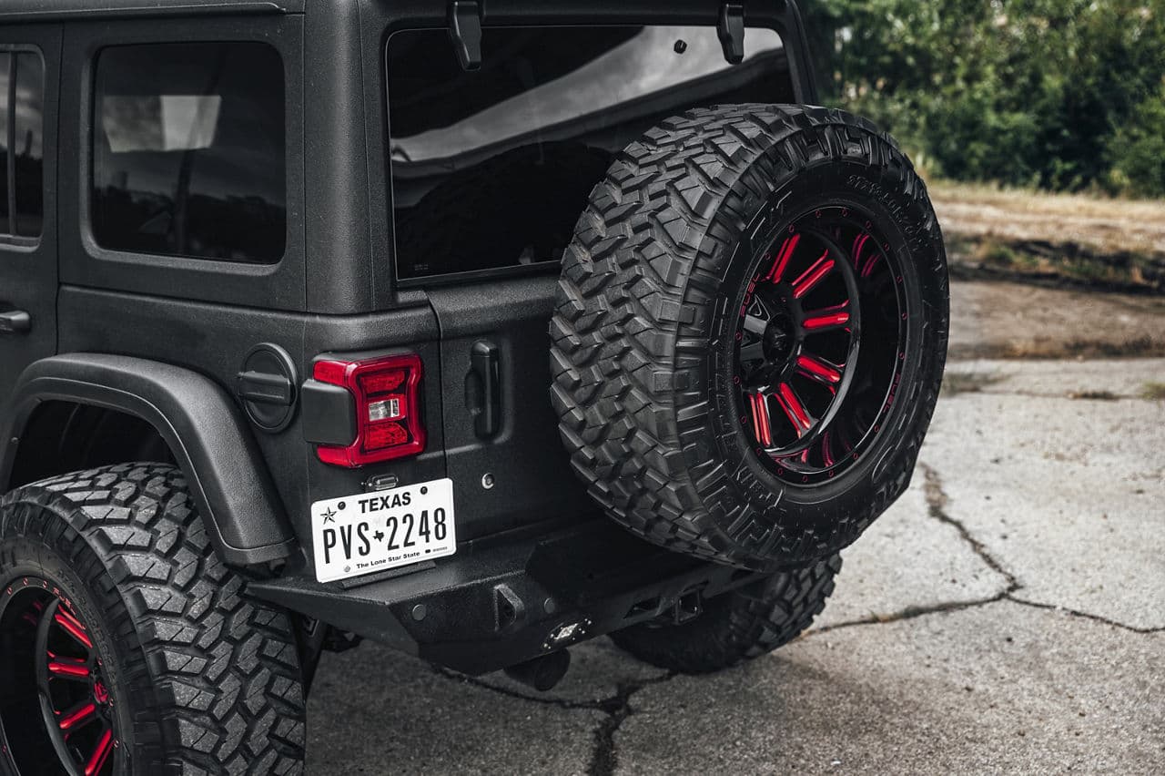 Side profile of 2021 Jeep Wrangler with wheels