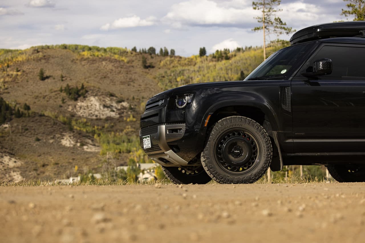 Detail view of 2021 Land Rover Defender with wheels