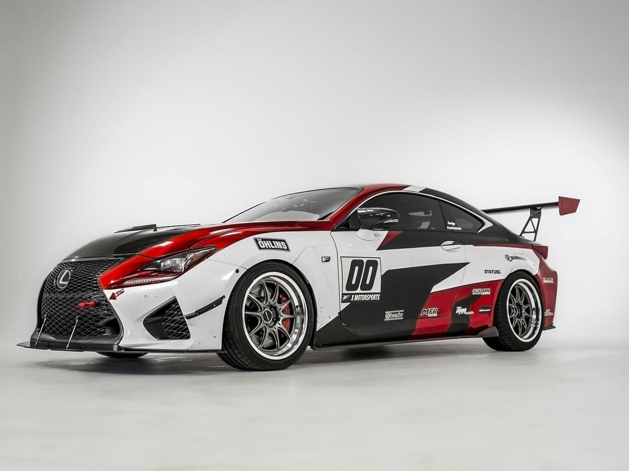 Front view of 2021 Lexus RC F Sport with wheels