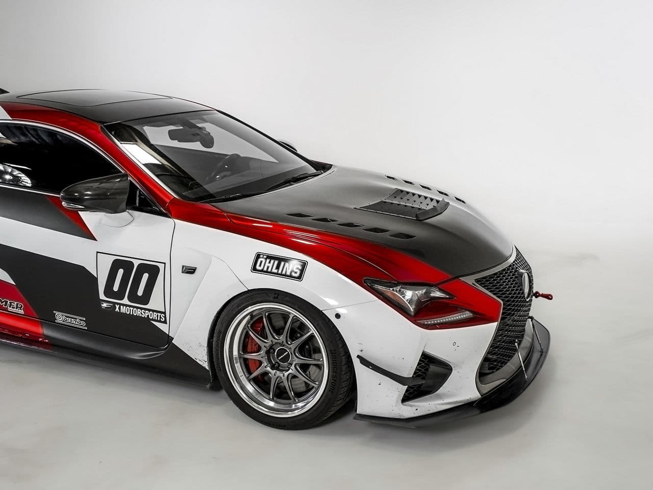 Detail view of 2021 Lexus RC F Sport with wheels