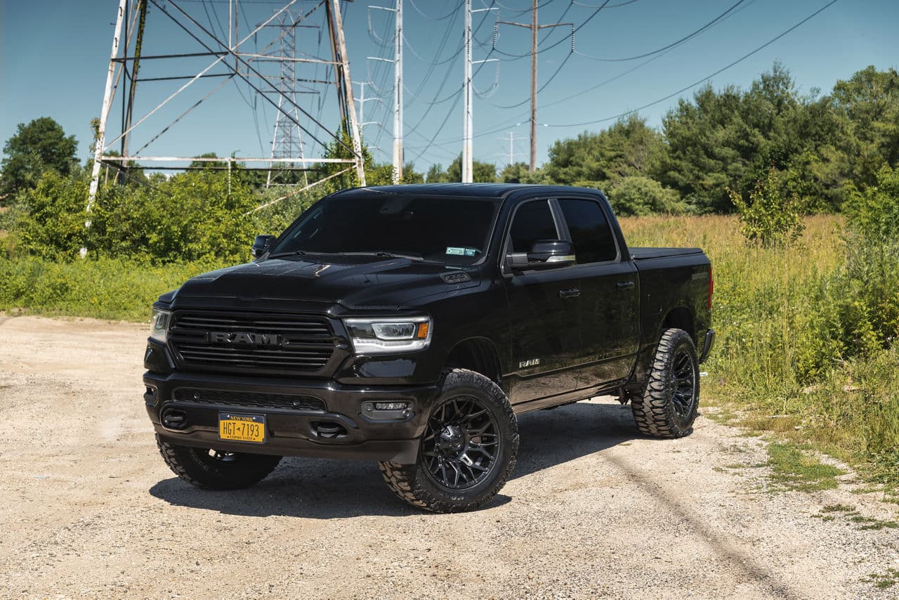 Rear view of 2021 Ram 1500 Big Horn with wheels
