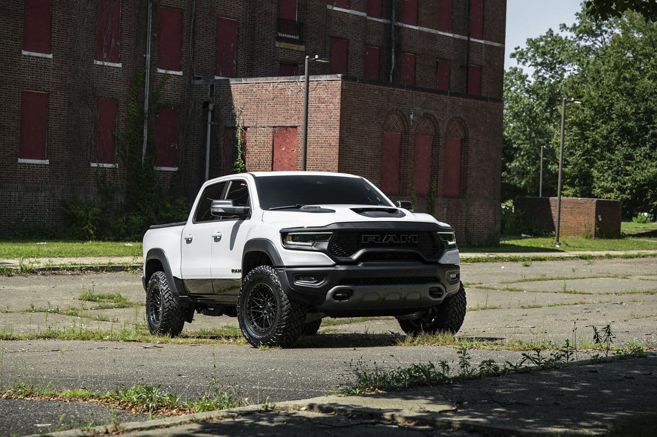 Front view of 2021 Ram 1500 TRX with truck suv wheels