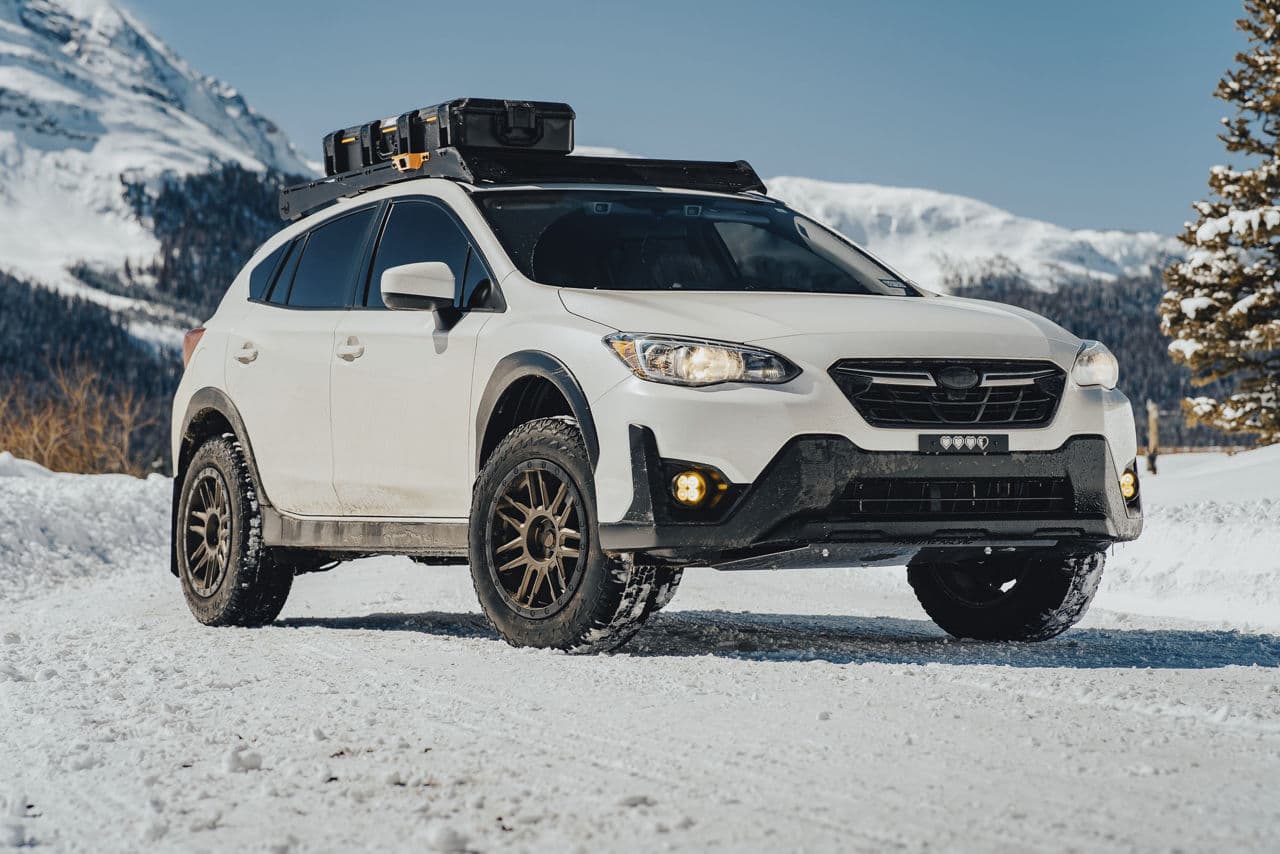 Front view of 2021 Subaru Crosstrek with wheels