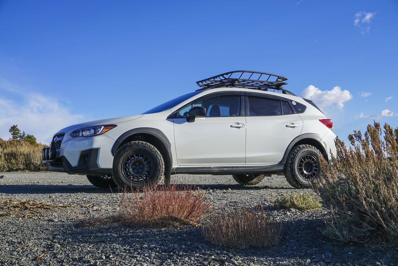Rear view of 2021 Subaru Crosstrek with wheels