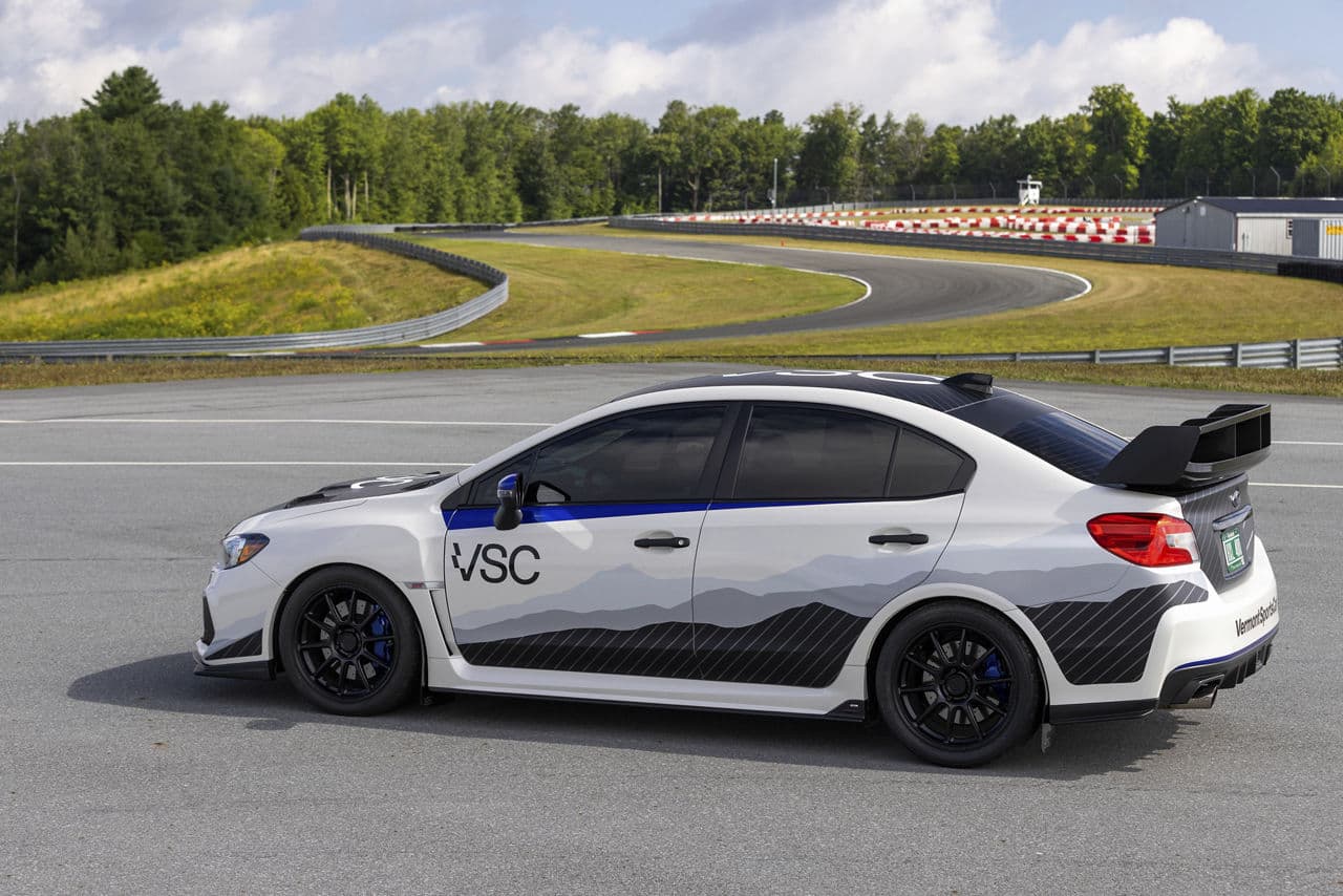 Front view of 2021 Subaru WRX STI with tuner wheels