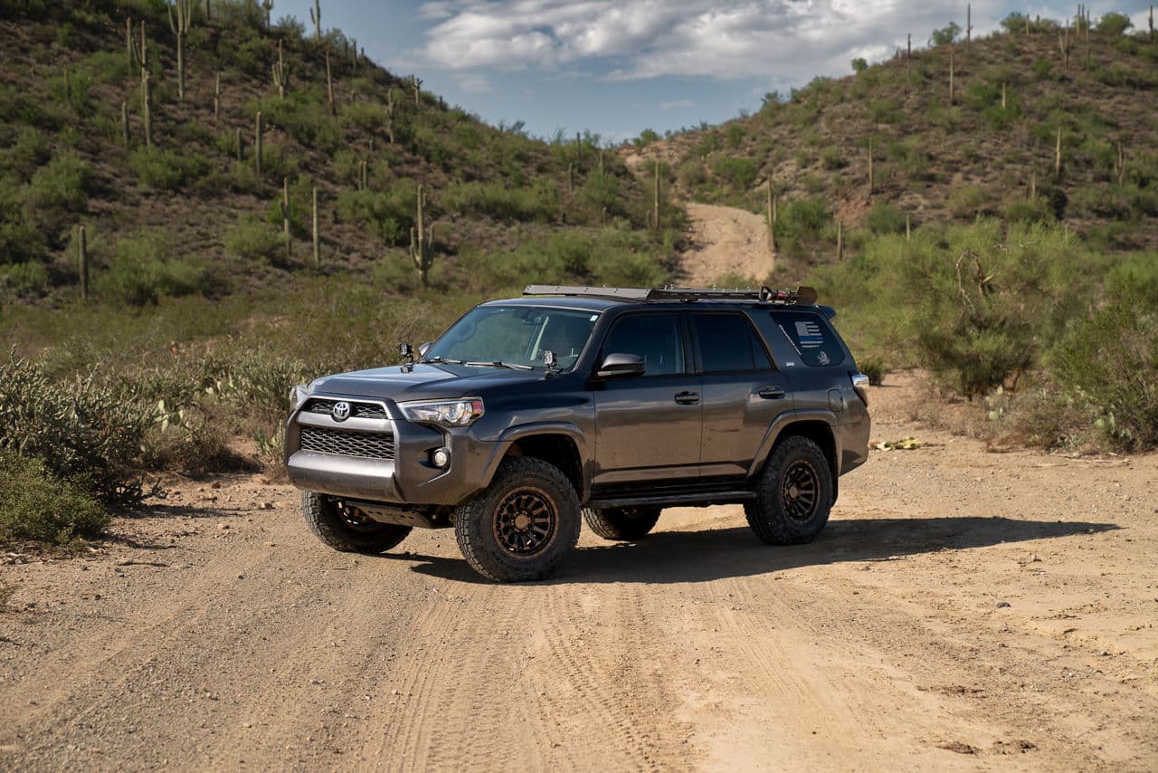 Front view of 2021 Toyota 4Runner with truck suv wheels