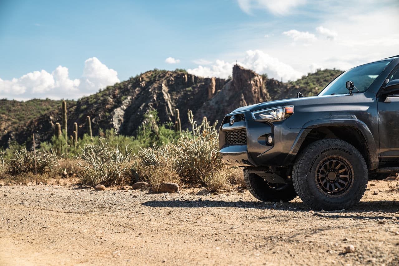 Side profile of 2021 Toyota 4Runner with truck suv wheels