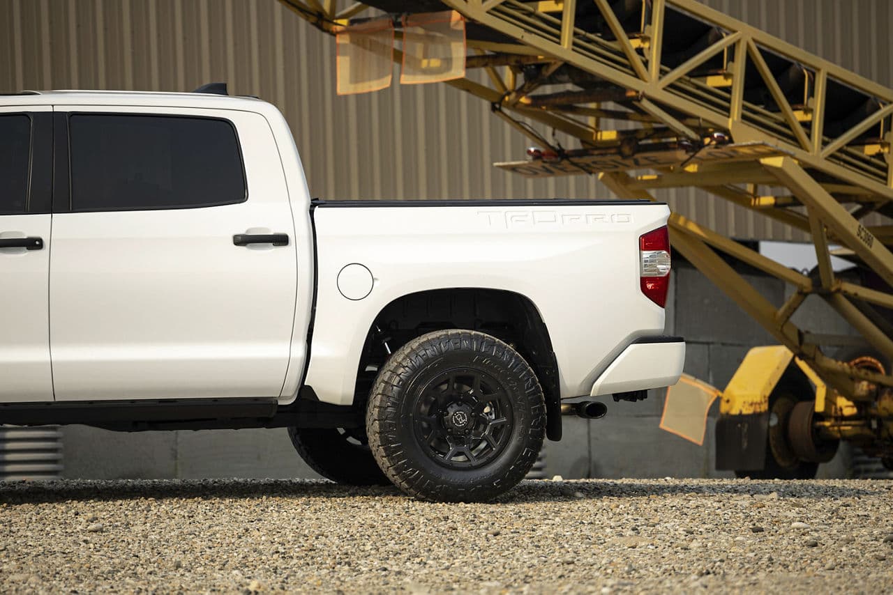 Side profile of 2021 Toyota Tundra with truck suv wheels