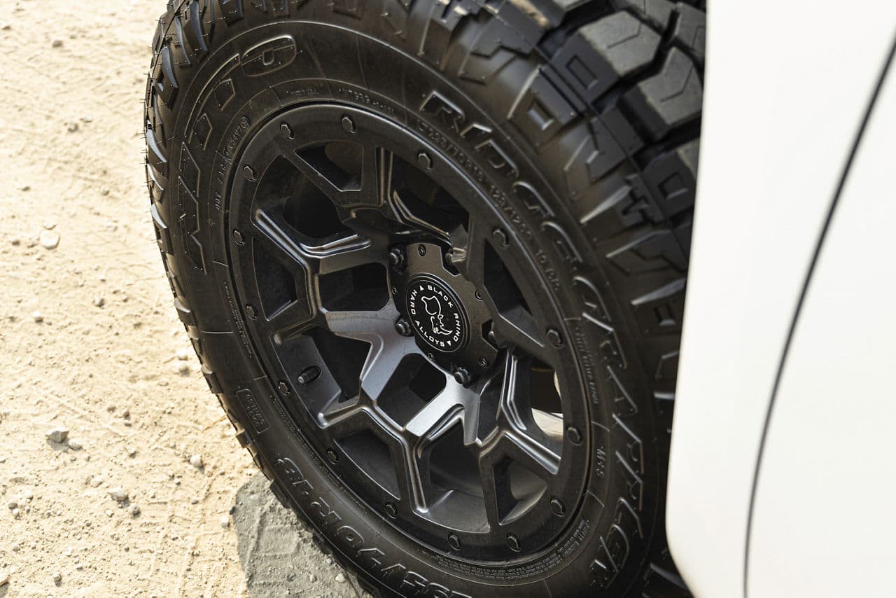 Rear view of 2021 Toyota Tundra with truck suv wheels