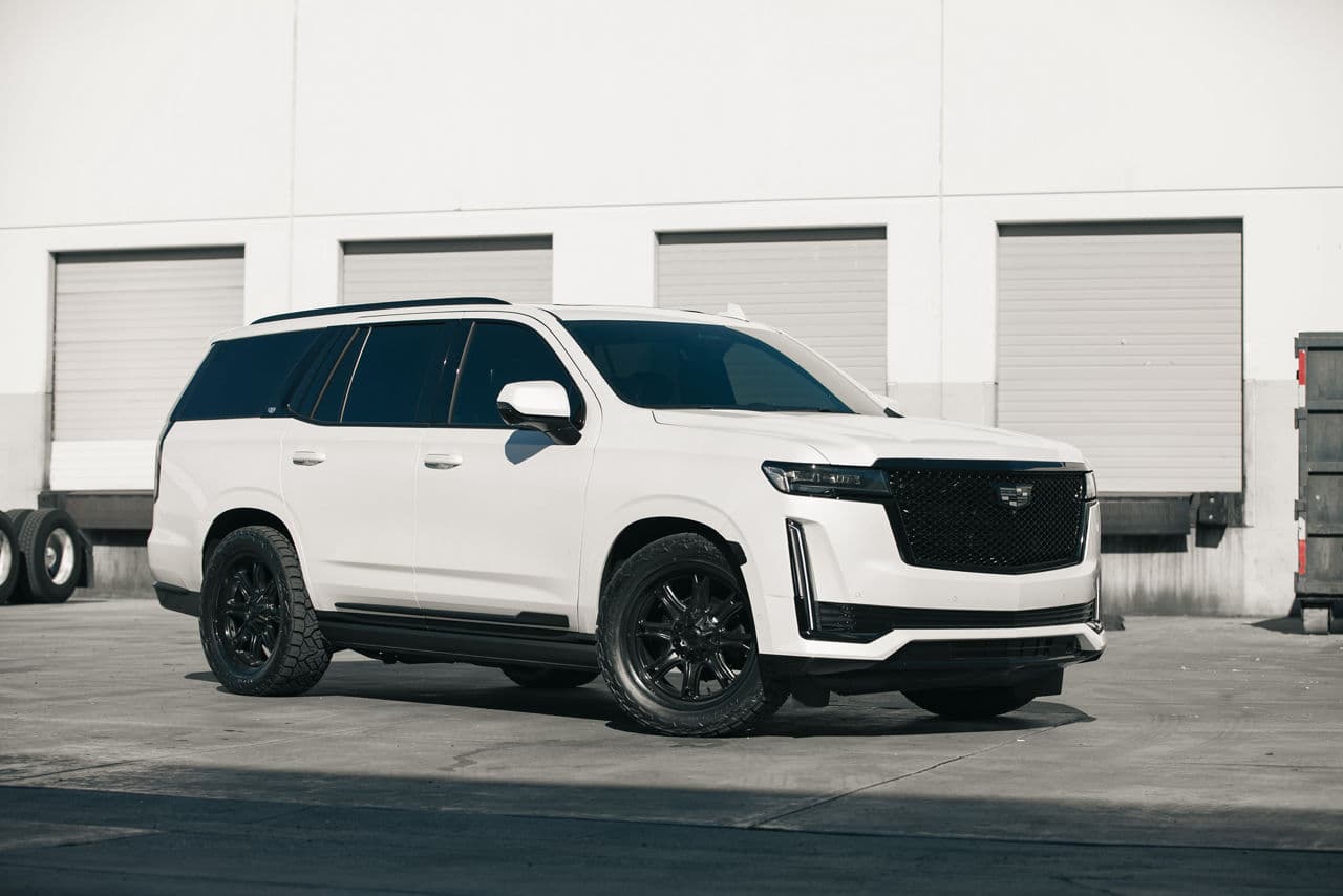 Interior of 2022 Cadillac Escalade with truck suv wheels