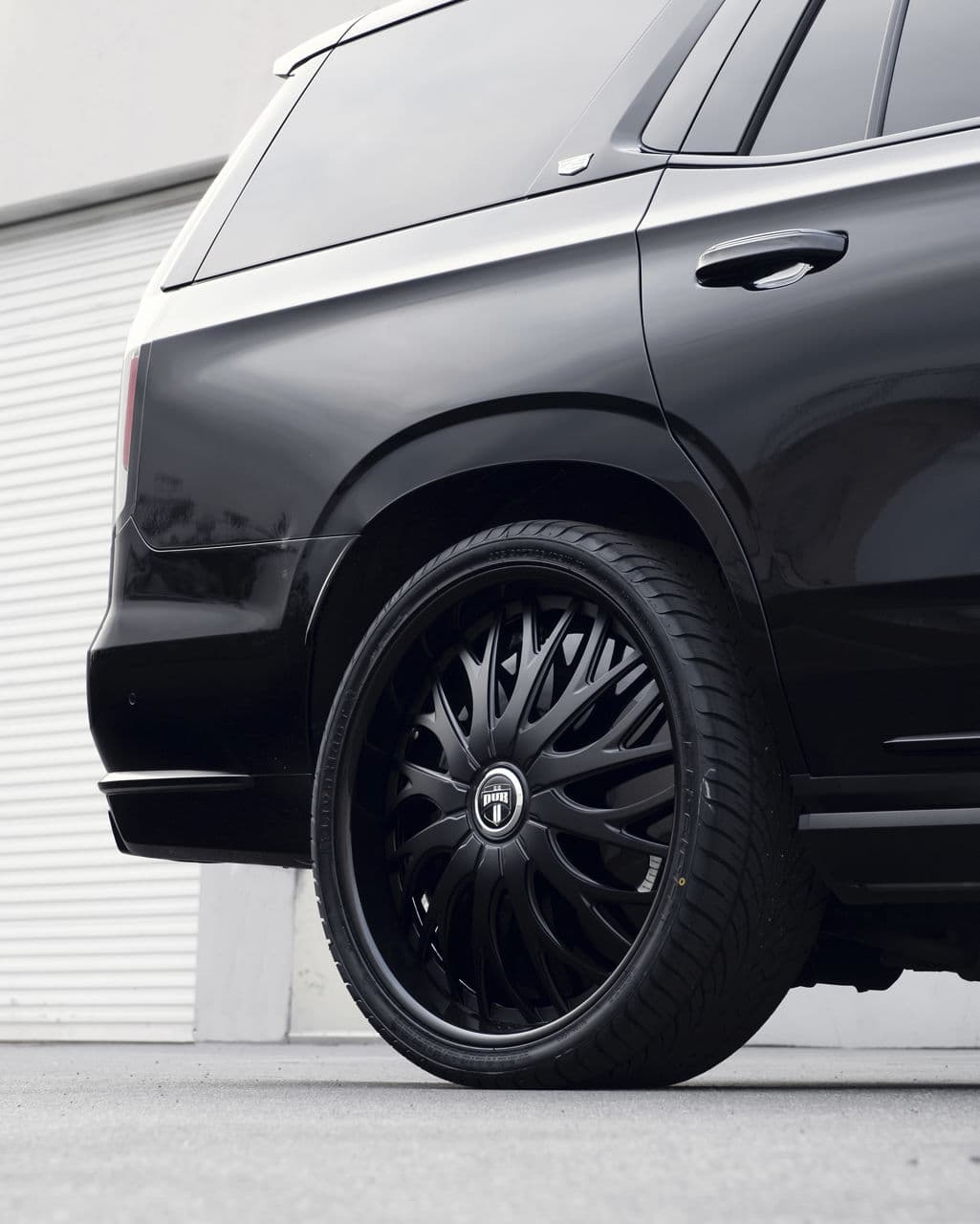 Interior of 2022 Cadillac Escalade with wheels