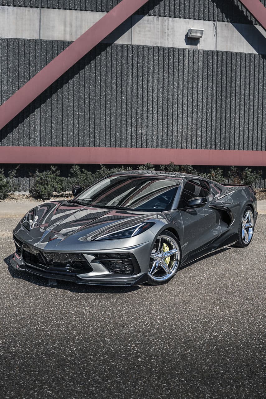Interior of 2022 Chevrolet Corvette with wheels