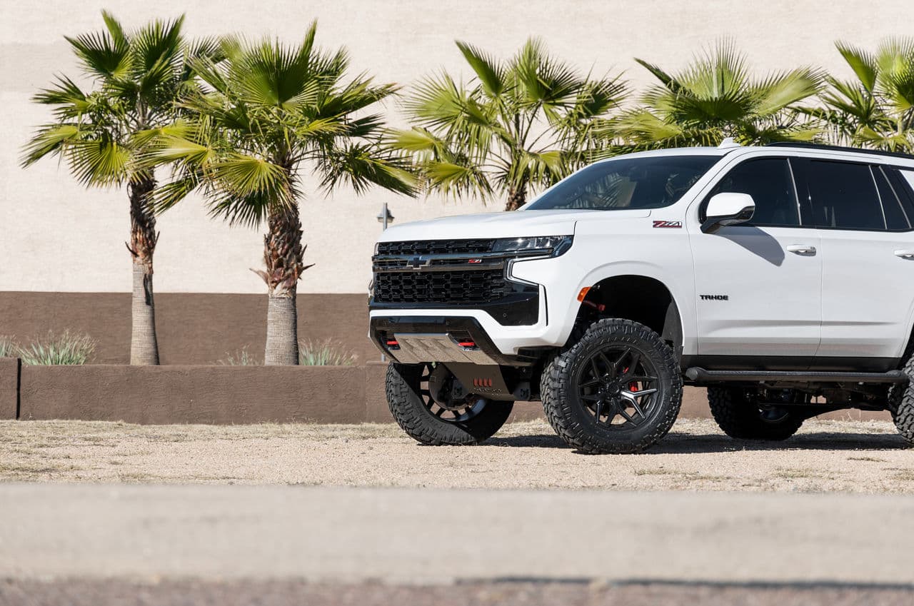 Detail view of 2022 Chevrolet Tahoe with wheels