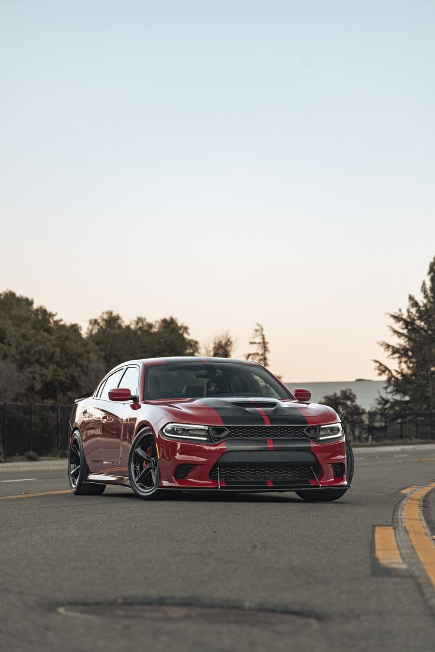 Detail view of 2022 Dodge Charger Hellcat with wheels