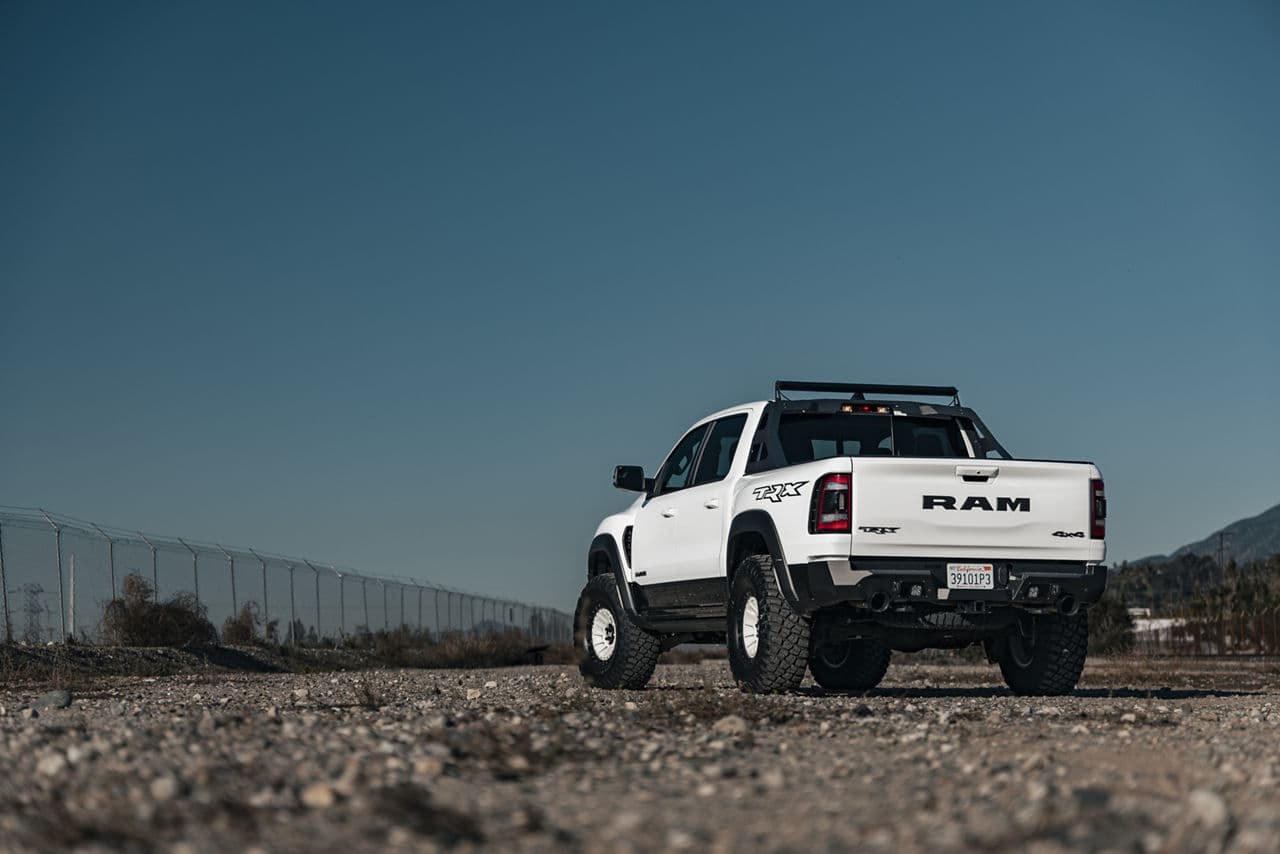 Front view of 2022 Dodge Ram 1500 TRX with truck suv wheels
