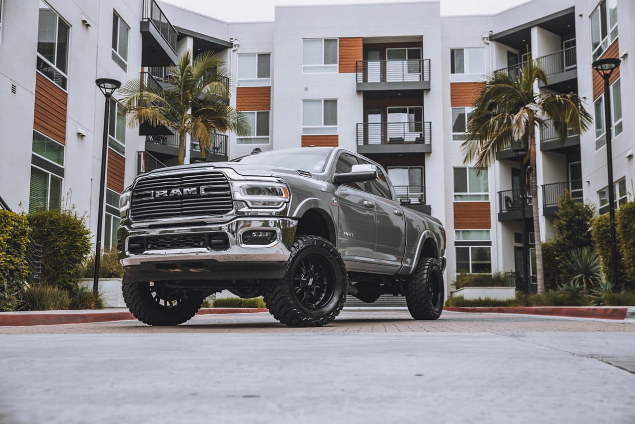 Detail view of 2022 Dodge Ram with truck suv wheels