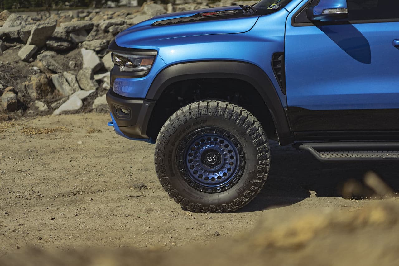 Side profile of 2022 Dodge Ram TRX with wheels