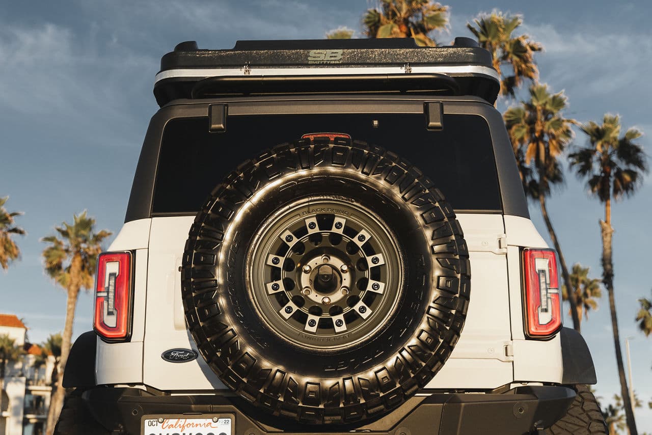 Side profile of 2022 Ford Bronco with wheels