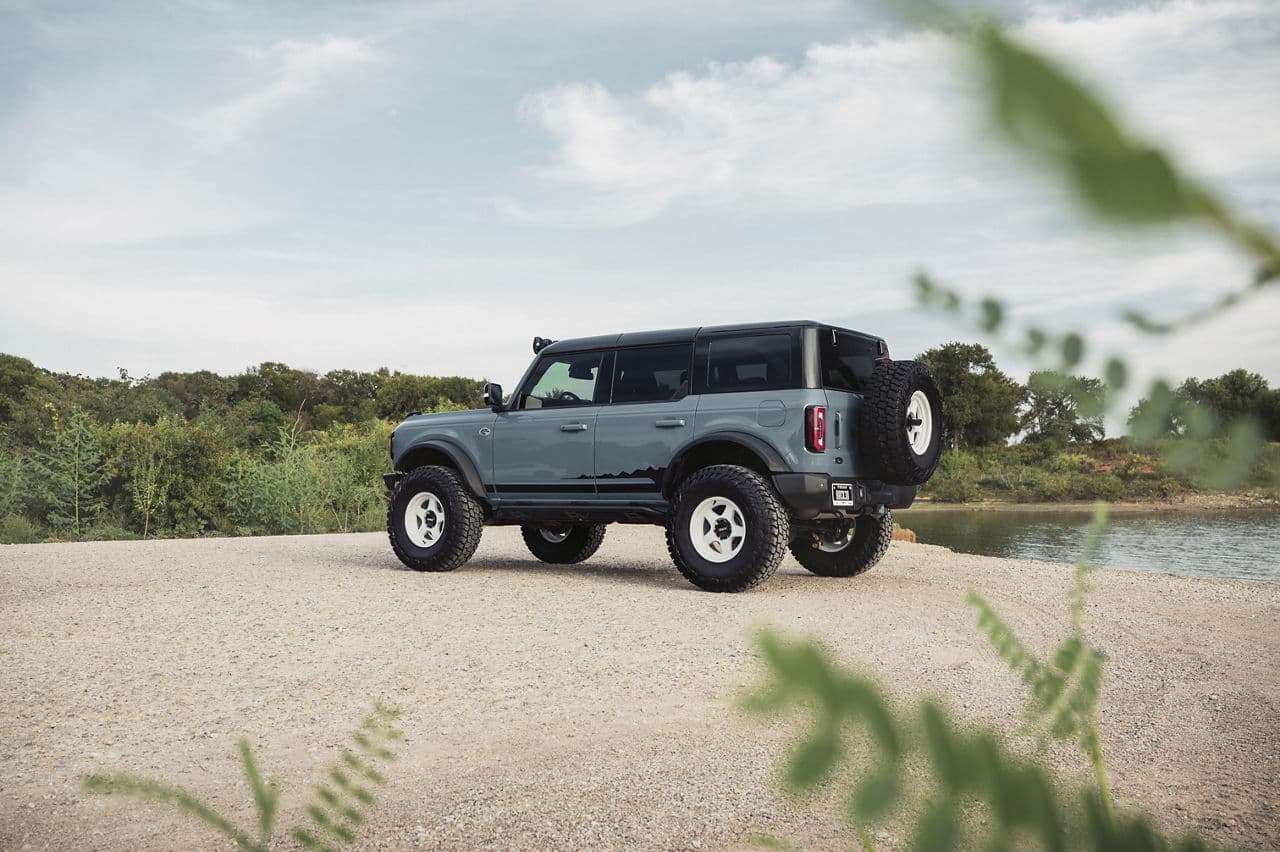 Detail view of 2022 Ford Bronco with wheels