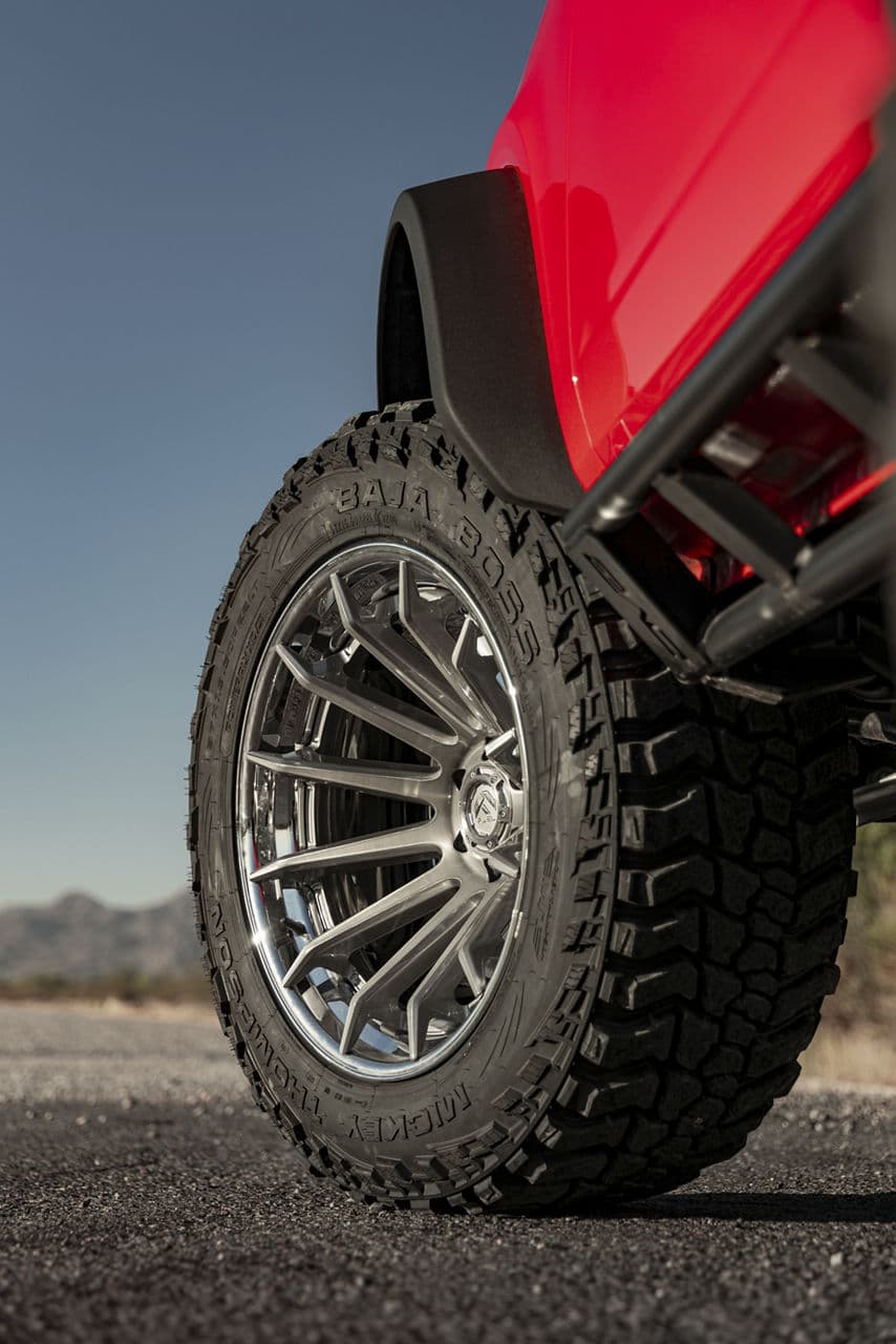 Side profile of 2022 Ford Bronco with wheels