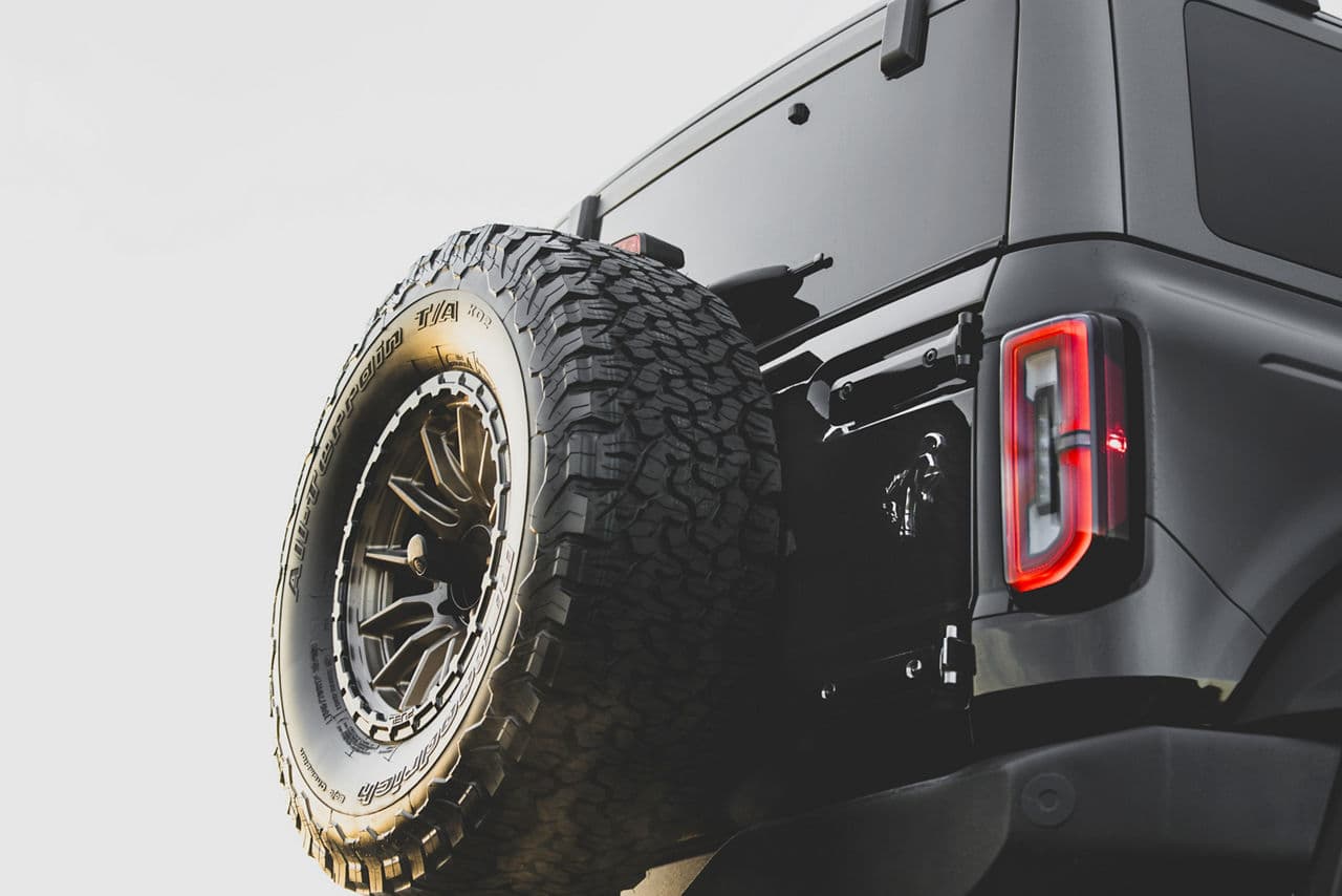 Side profile of 2022 Ford Bronco with wheels