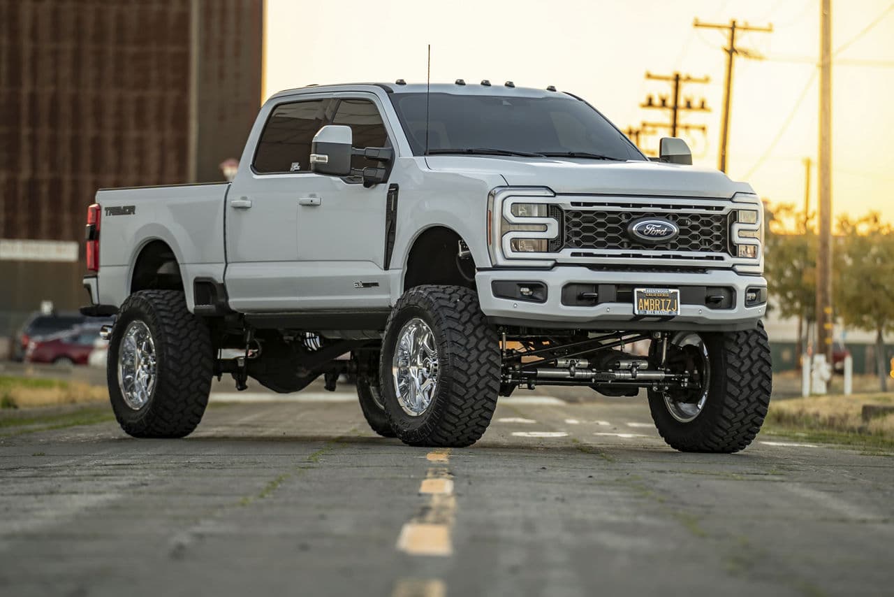 Front view of 2022 Ford F250 with truck suv wheels