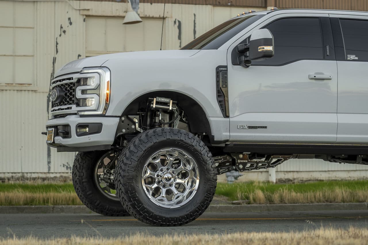 Side profile of 2022 Ford F250 with truck suv wheels