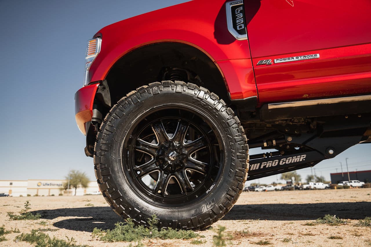 Interior of 2022 Ford F350 with truck suv wheels
