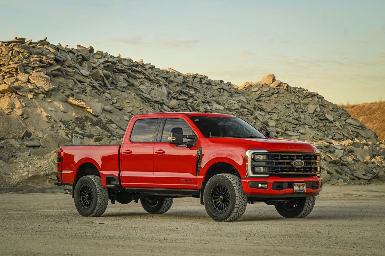 Front view of 2022 Ford F350 with wheels