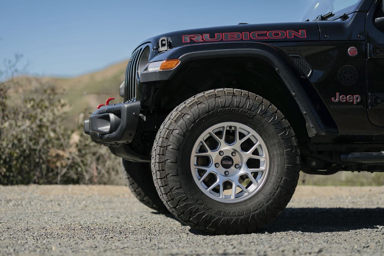 Interior of 2022 Jeep Gladiator Rubicon with truck suv wheels