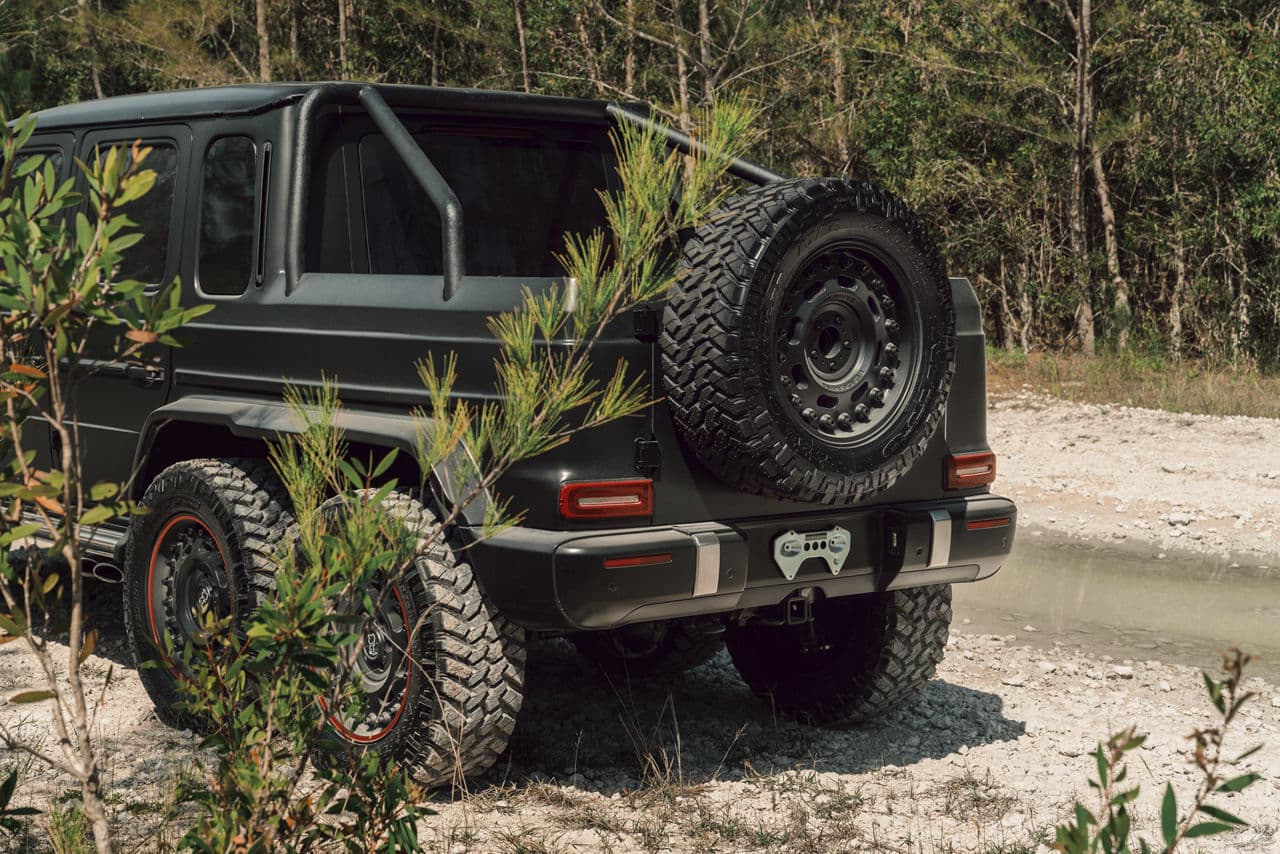 Interior of 2022 Mercedes-Benz G63 6x6 with wheels