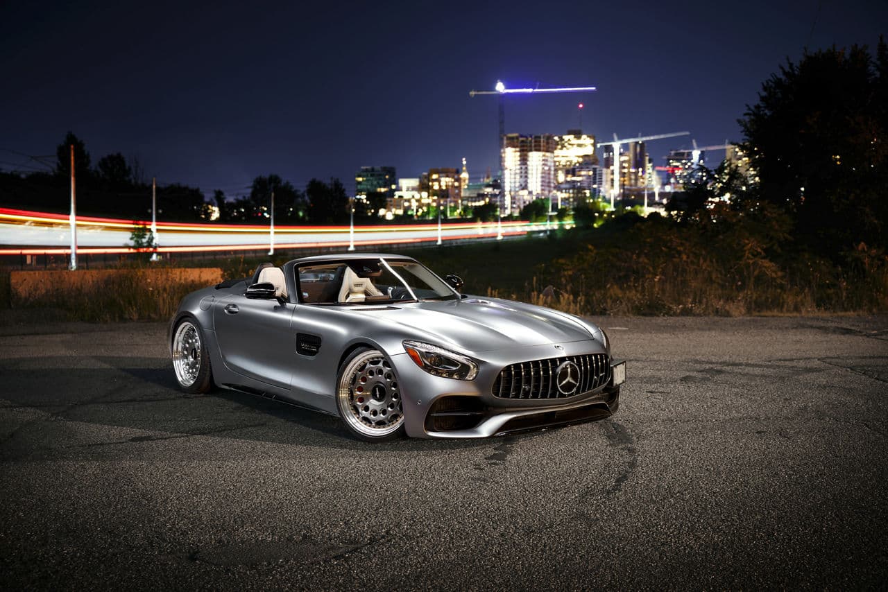 Interior of 2022 Mercedes-Benz SL Roadster with wheels