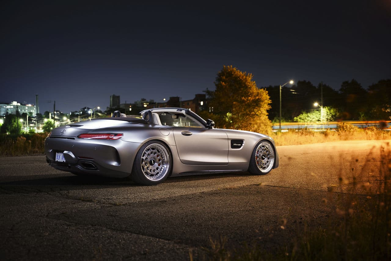 Detail view of 2022 Mercedes-Benz SL Roadster with wheels