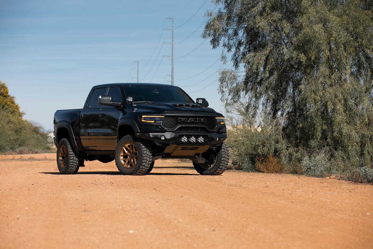 Front view of 2022 Ram 1500 TRX with truck suv wheels