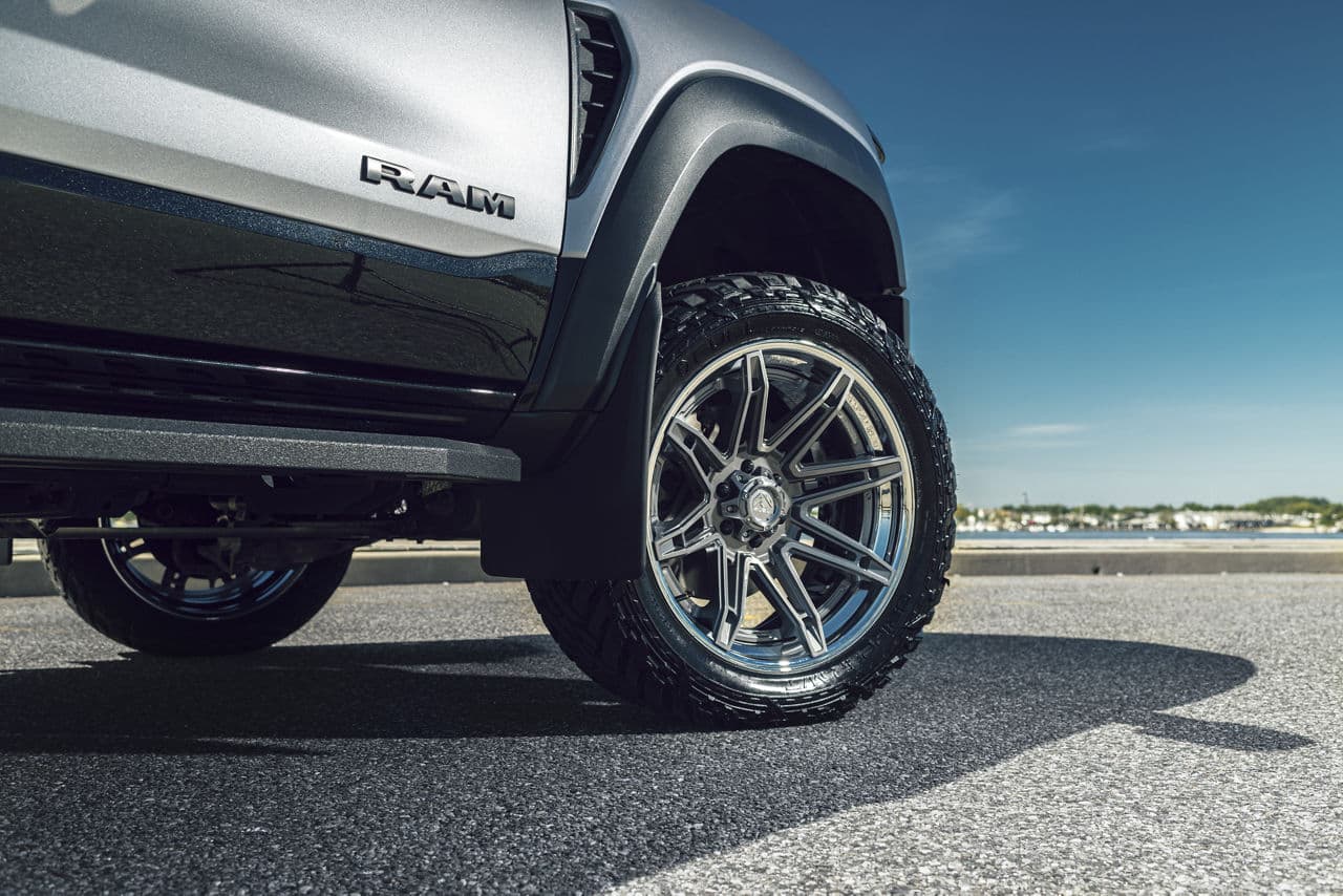 Interior of 2022 Ram 1500 TRX with wheels