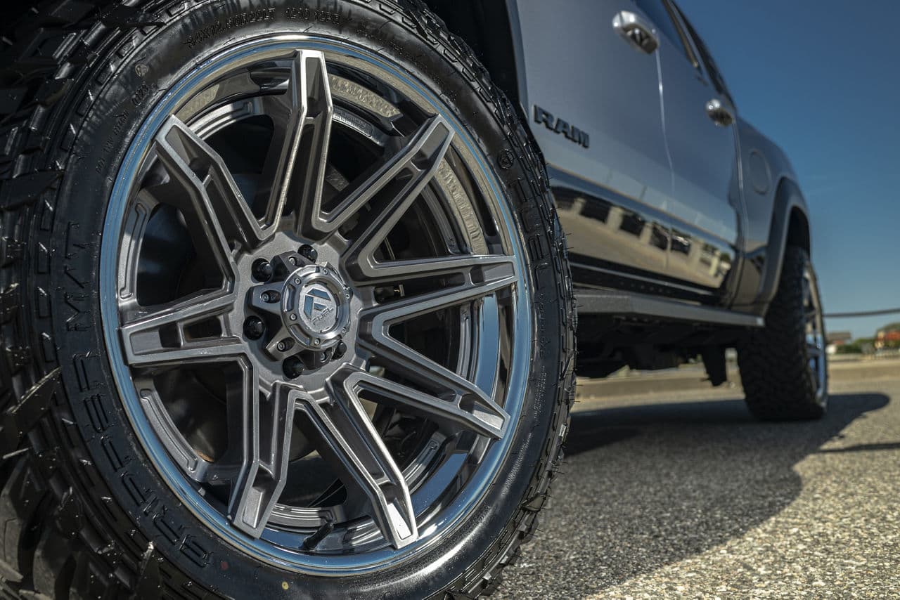 Detail view of 2022 Ram 1500 TRX with wheels