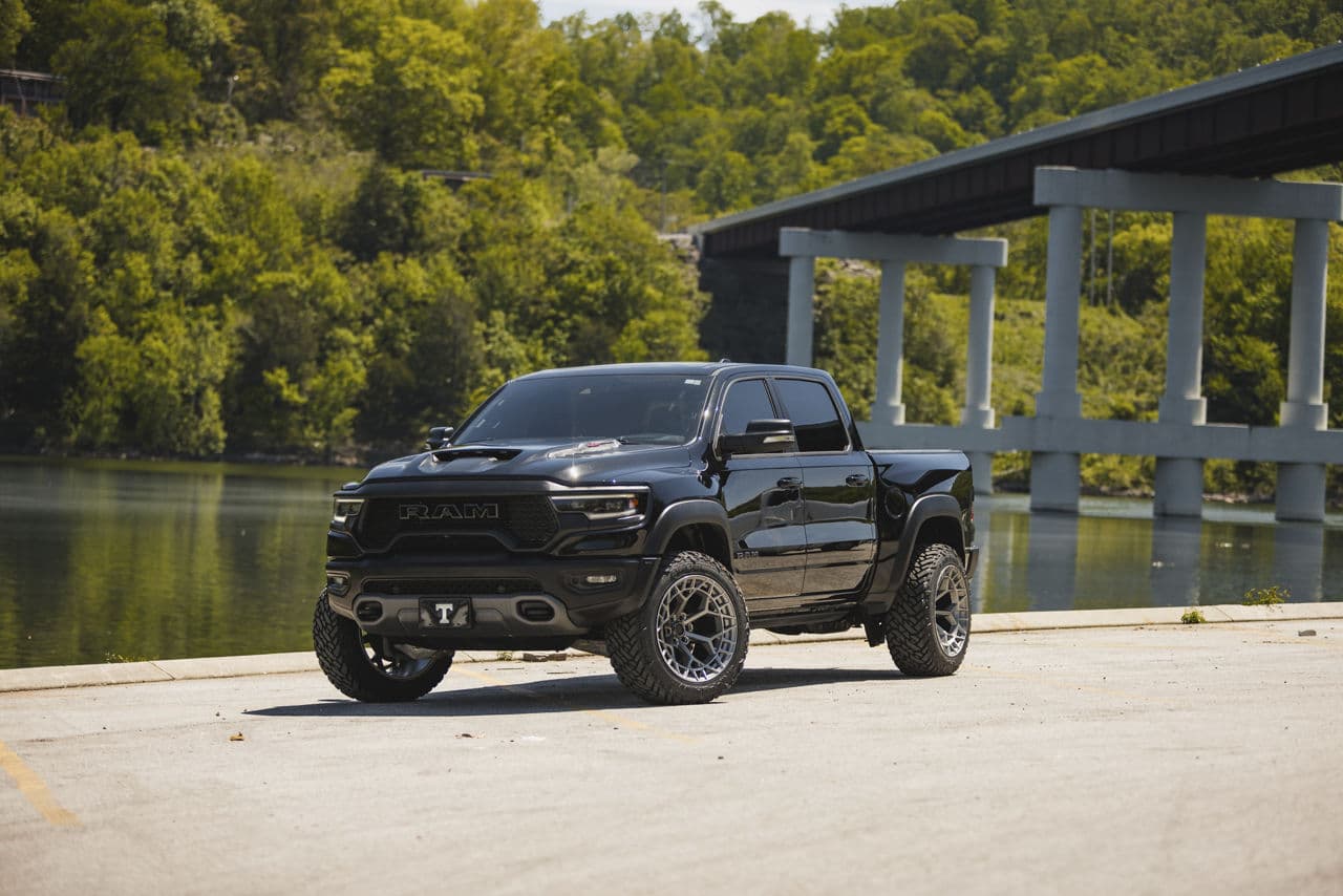 Front view of 2022 Ram 1500 TRX with wheels